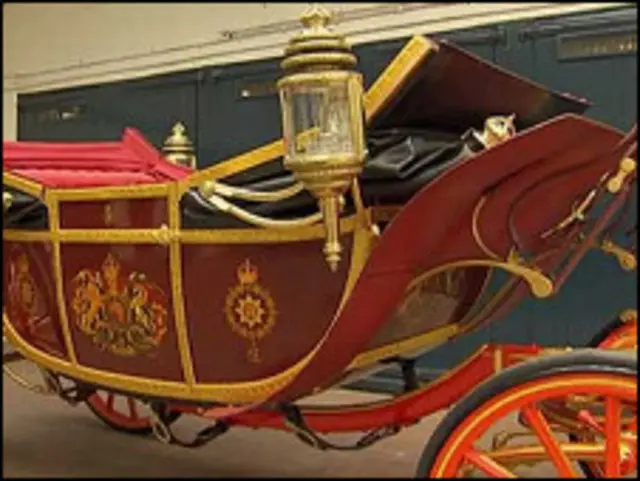 A carruagem a ser usada na cerimônia (Foto: BBC)