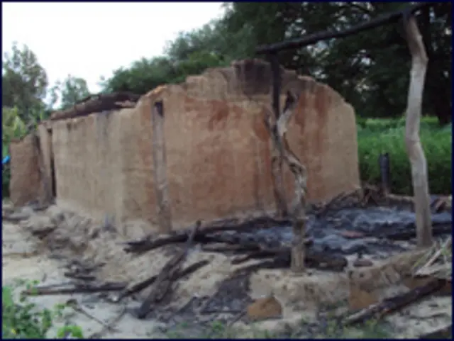 नारायणपुर में आग में तबाह एक गांव