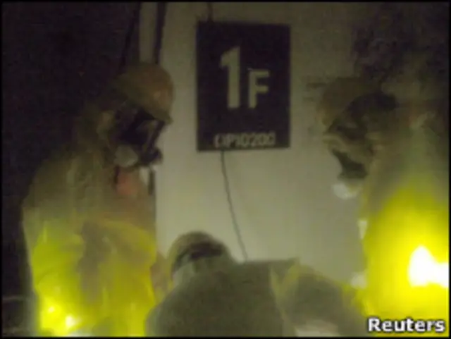 福岛核电站抢修工人