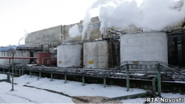 Вид на Байкальский целлюлозно-бумажный комбинат