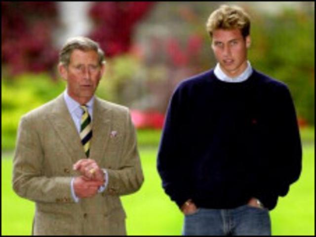 Príncipe Charles e o príncipe William 