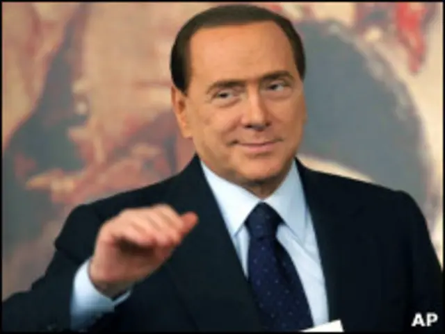 O primeiro-ministro italiano, Silvio Berlusconi