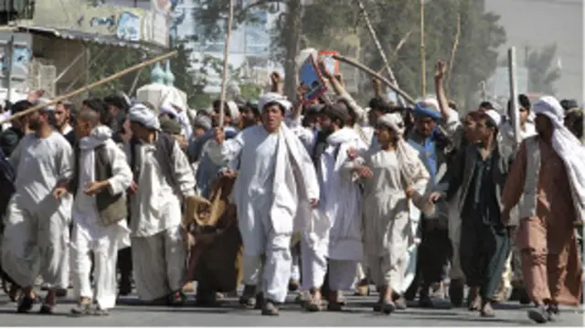 Demonstran di Kandahar 