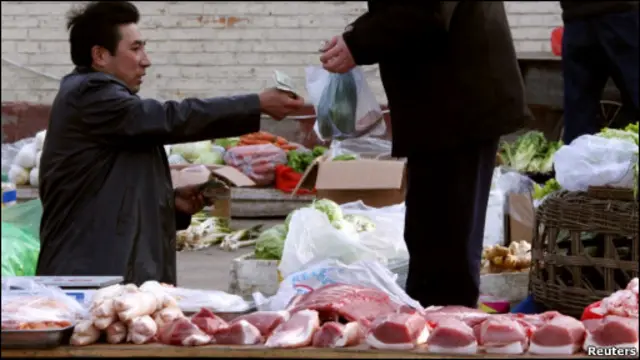 北京一豬肉攤販