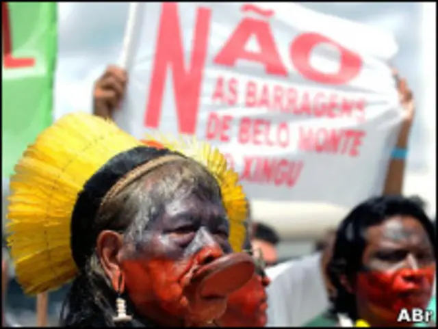 Protesto contra a usina de Belo Monte em Brasília
