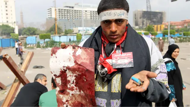 Bukti kekerasan tentara Mesir