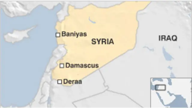 Peta Baniyas, Suriah