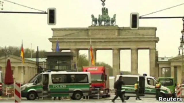 تدابیر امنیتی در برلین، پایتخت آلمان، برای برگزاری نشست وزیران خارجه ناتو در جریان است