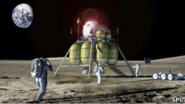 Станция на Луне (рисунок)