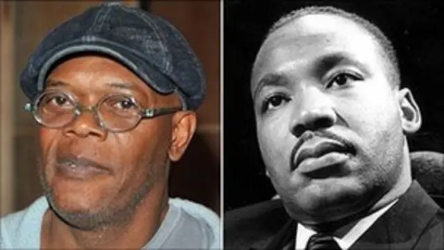 صامويل جاكسون(يسار) ومارتن لوثر كينج