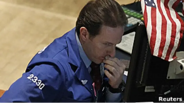 Corredor de bolsa en Wall Street