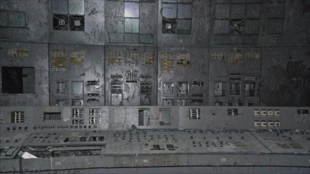 Sala de control en el Reactor Número Cuatro.