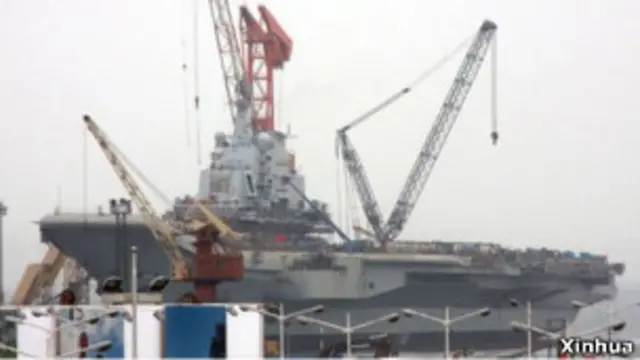 整修中的瓦良格號航母