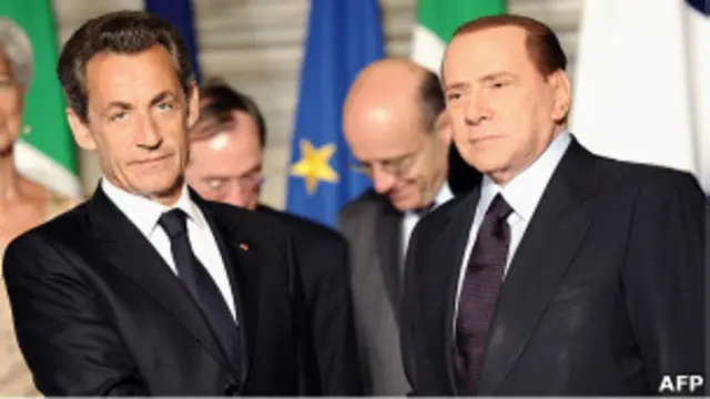 Николя Саркози и Сильвио Берлускони