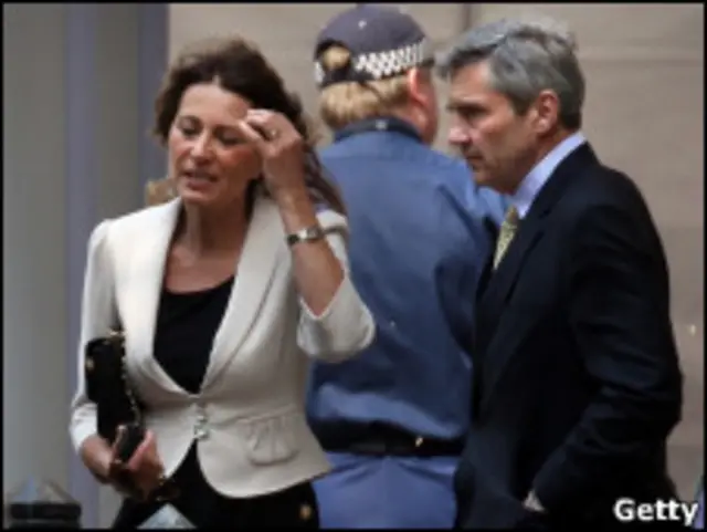 Carole e Michael Middleton, pais de Kate Middleton