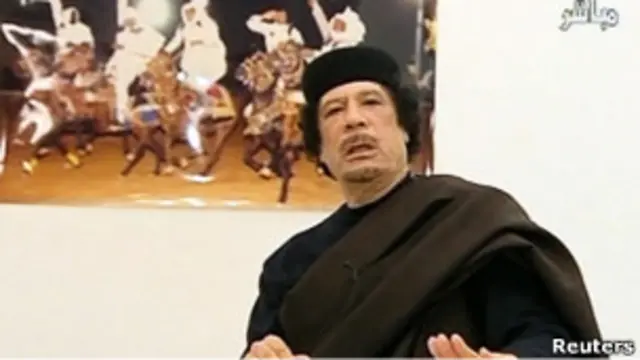 Каддафи выступил по телевидению