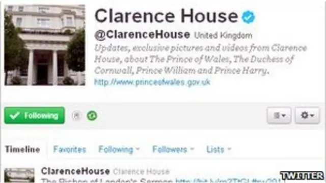 Tweeter Clarence House