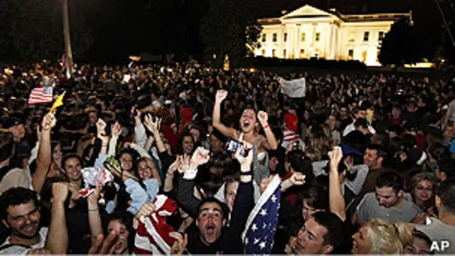 Celebración frente a la Casa Blanca