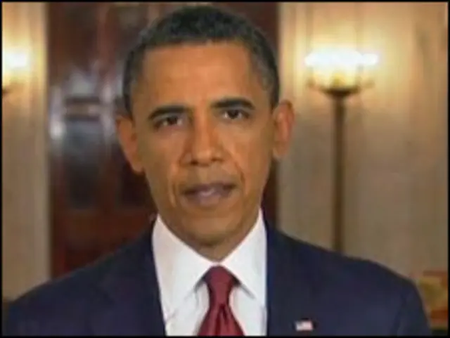 Obama faz o anúncio na TV americana