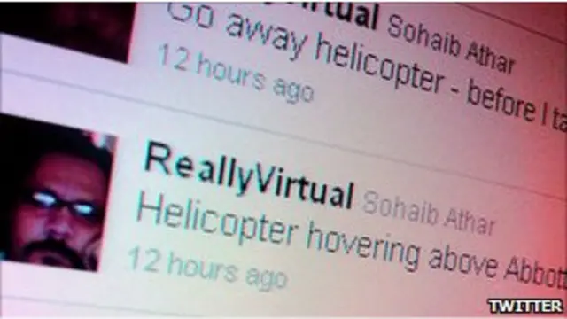 اسامہ بن لادن کے خلاف امریکی کارروائی کے بارے میں ٹویٹ کا عکس