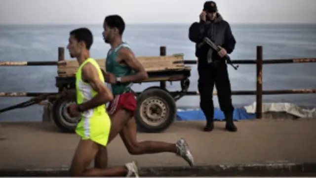 Atlet berlatih di Gaza