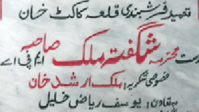 امروزه نوشته های فارسی زیادی بر دیوار شهرهای مختلف پاکستات قابل مشاهده است