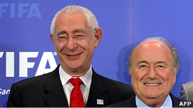 David Triesman y Sepp Blatter