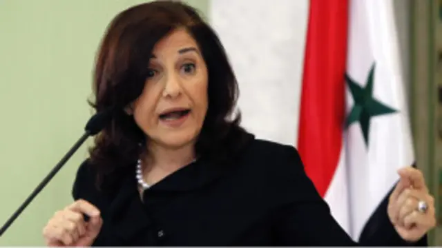 Buthaina Shabaan sering menjawab pertanyaan seputar kebijakan Presiden Bashar al-Assad