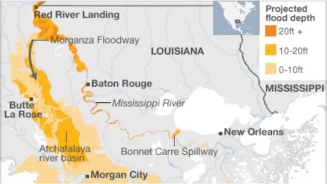 Dampak dibukanya tanggul Morganza