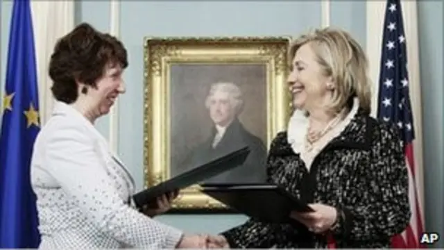 Hillary Clinton dan Baroness Ashton