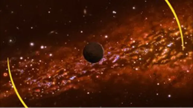 نقاشی هنرمند از یک سیاره بدون ستاره