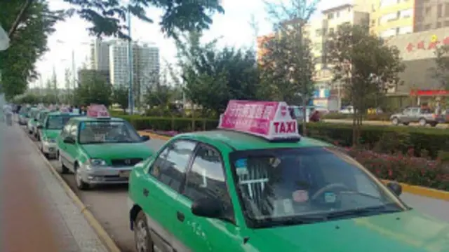 興平出租車罷運(網友照片）