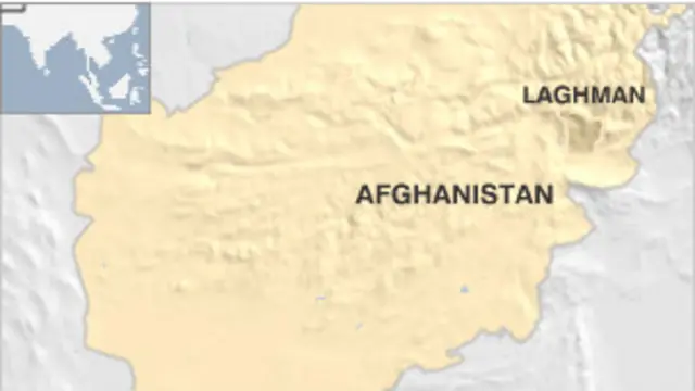 peta Laghman di Afghanistan timur