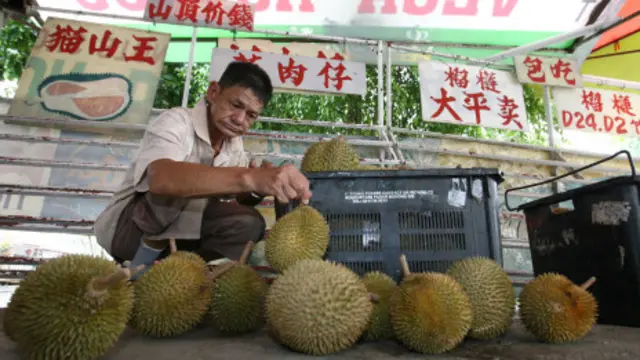 Penjual durian di Kuala Lumpur