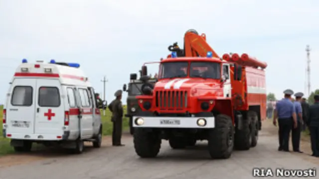 Пожарная машина и машина скорой помощи