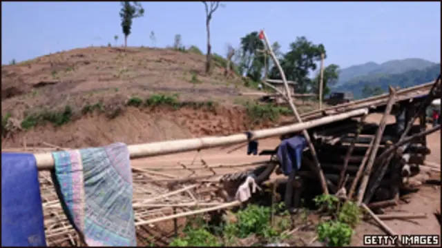 Một trong những dấu vết còn lại của sự tụ tập đông đảo người Mông hồi đầu tháng