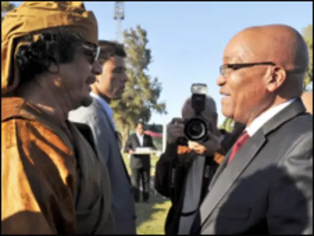 فائل فوٹو، زوما قذافی ملاقات