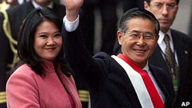 Keiko Fujimori dan ayahnya, mantan Presiden Peru Alberto Fujimori