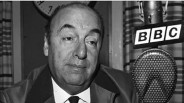 Пабло Неруда в студии Латиноамериканской службы Би-би-си (1965 год)