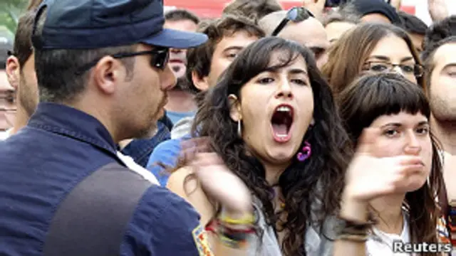 Manifestantes en España