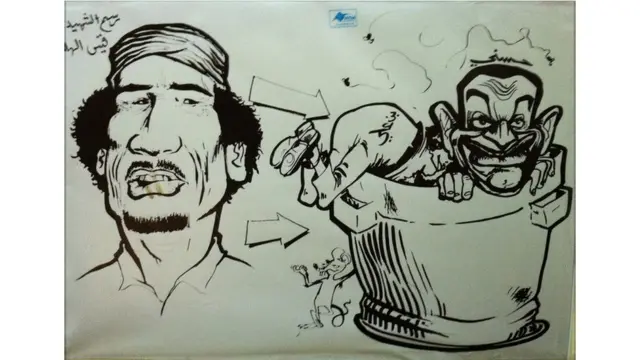 Bagi seorang anak muda bernama Qais al-Halali coretannya membuat dia kehilangan nyawa. Qais sudah diperingatkan pihak berwenang agar berhenti mengolok-olok Gaddafi, tetapi dia menolak. Bulan Maret lalu dia ditembak mati oleh polisi. Kawan-kawannya sekarang membuat coretan dinding untuk menghormatinya.