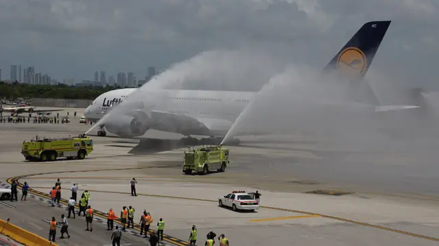 vuelo inaugural A380 Miami