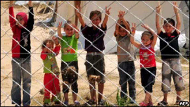 सीरिया के शरणार्थी बच्चे