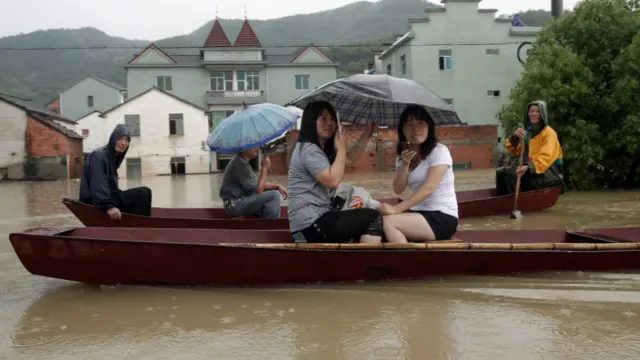 Banjir di kawasan tengah dan selatan Cina