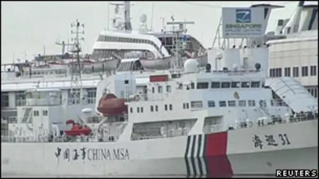 Kapal patroli Cina Haixun 31 berlabuh di Singapura setelah melewati Laut Cina Selatan