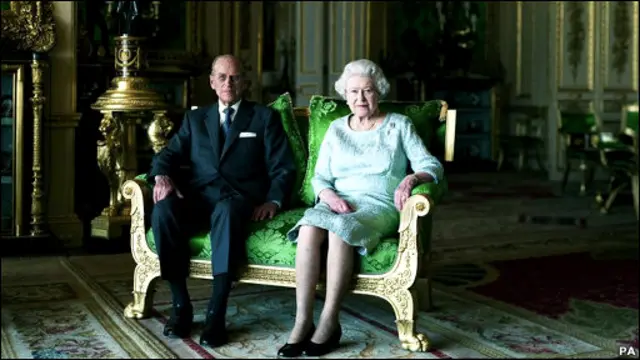 英女王与爱丁堡公爵的合影肖像