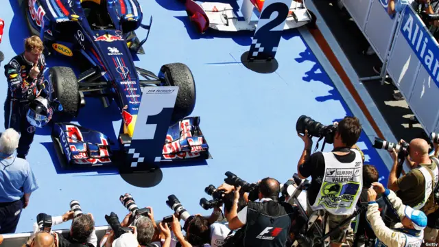 Sebastian Vettel benar-benar memimpin balapan dari awal hingga finish di sirkuit Valencia.