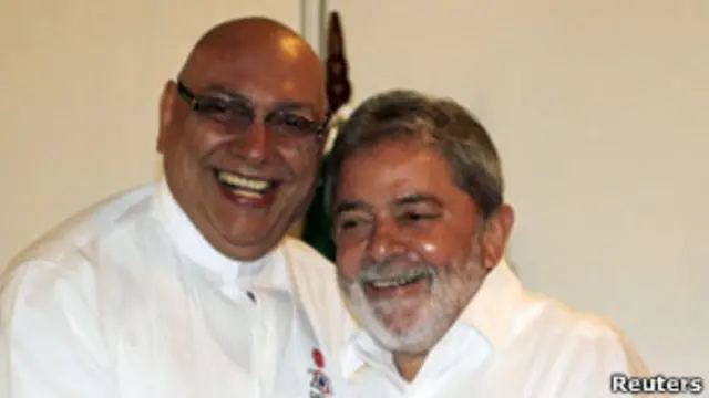 Lugo con el expresidente brasileño, Lula da Silva