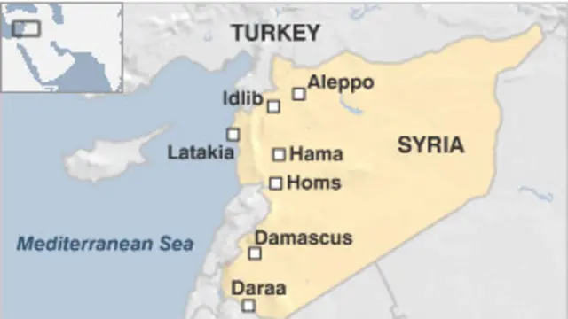 peta Suriah