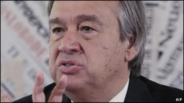 Umukuru wa HCR, Antonio Guterres, arasaba ko impunzi zarushaho kwitabwaho.